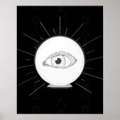 Fortune Teller Eye Seer Esoteric Crystal Ball Poster (Voorkant)