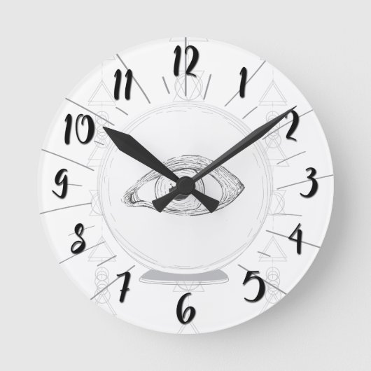 Fortune Teller Eye Seer Esoteric Crystal Ball Ronde Klok (Voorkant)