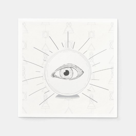 Fortune Teller Eye Seer Esoteric Crystal Ball Servet (Voorkant)