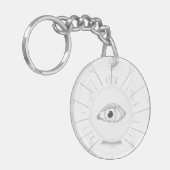 Fortune Teller Eye Seer Esoteric Crystal Ball Sleutelhanger (Voorkant Links)