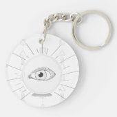 Fortune Teller Eye Seer Esoteric Crystal Ball Sleutelhanger (Achterkant)