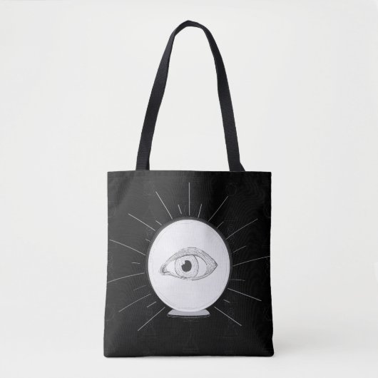 Fortune Teller Eye Seer Esoteric Crystal Ball Tote Bag (Voorkant)