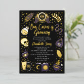 Fortune Teller Future Witchy Baby shower Folie Uitnodiging (Staand Voorkant)