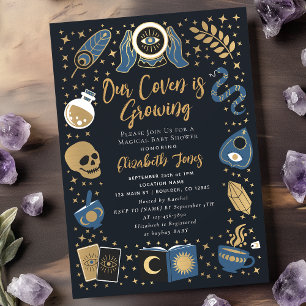 Fortune Teller Future Witchy Boy Baby shower Kaart