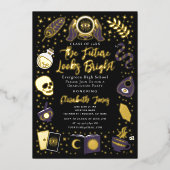 Fortune Teller Future Witchy Graduparty Folie Uitnodiging (Voorkant)