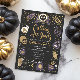 Fortune Teller Future Witchy Halloween Party Kaart