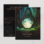 Fortune Teller Halloween bedankkaart RSVP Kaartje (Voorkant / Achterkant)