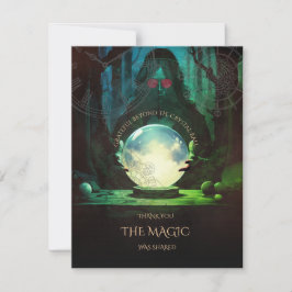 Fortune Teller Halloween bedankkaart RSVP Kaartje