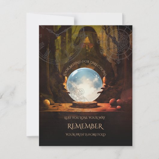 Fortune Teller Halloween Routebeschrijving Kaart (Voorkant)