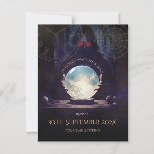 Fortune Teller Halloween RSVP-kaart RSVP Kaartje (Voorkant)