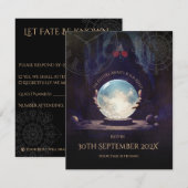 Fortune Teller Halloween RSVP-kaart RSVP Kaartje (Voorkant / Achterkant)