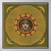  Fortune Teller met Astrologie Zodiac Tekens Poster (Voorkant)