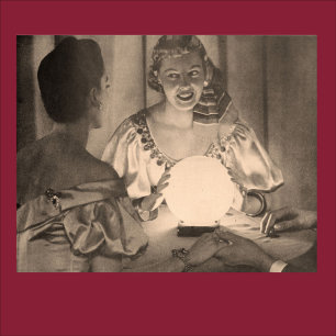  Fortune Teller met Crystal Ball Sepia Poster