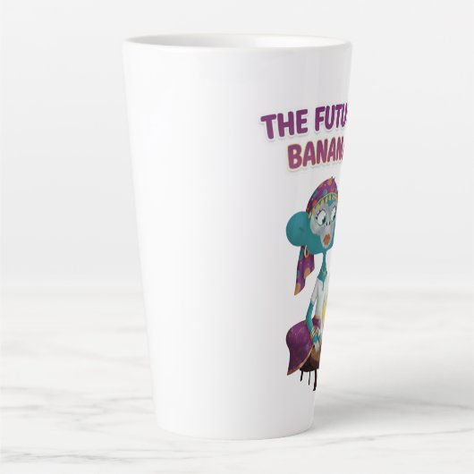 Fortune teller monkey latte mok (Voorkant)