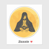 Fortune Teller Moon Halloween Sticker (Vel)