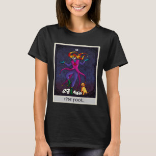 Fortune Teller Mythische De Dwaas met schedels Tar T-shirt