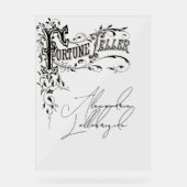 Fortune Teller Name Script Acryl Sign Bord (Voorkant)