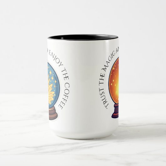 Fortune Teller Orb Halloween Coffee Mok (Midden)