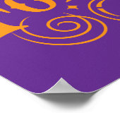Fortune Teller Paarse en Oranje Halloween Poster (Hoek)
