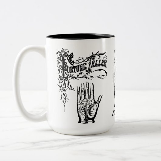 Fortune Teller - Palm Reader waarzeggerij Tweekleurige Koffiemok (Links)