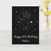 Fortune Teller Palmistry Gypsy Mystic Kaart (Gele Bloem)