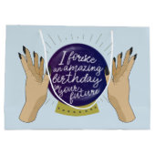 Fortune Teller, Psychic, Crystal Ball Birthday Groot Cadeauzakje (Achterkant)