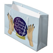 Fortune Teller, Psychic, Crystal Ball Birthday Groot Cadeauzakje (Voorkant Gekanteld)