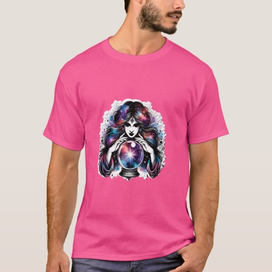 Fortune Teller Psychic Readings Tarot Crystal Ball T-shirt (Voorkant)