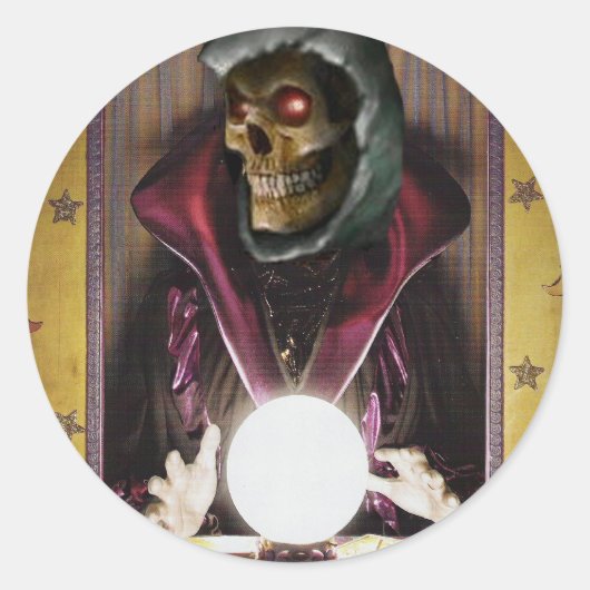 Fortune Teller Ronde Sticker (Voorkant)
