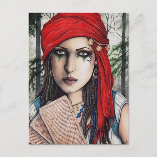 Fortune Teller Tarot Art Briefkaart (Voorkant)
