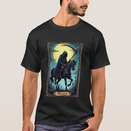 Fortune Teller Tarot Kaart Dood T-shirt (Voorkant)