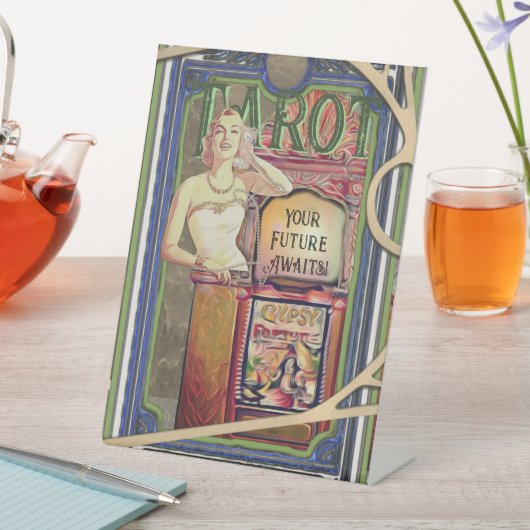 Fortune Teller Tarot Reclamebord Met Voetstuk (Insitu)