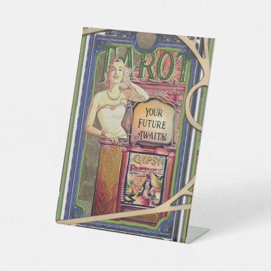 Fortune Teller Tarot Reclamebord Met Voetstuk (Voorkant)
