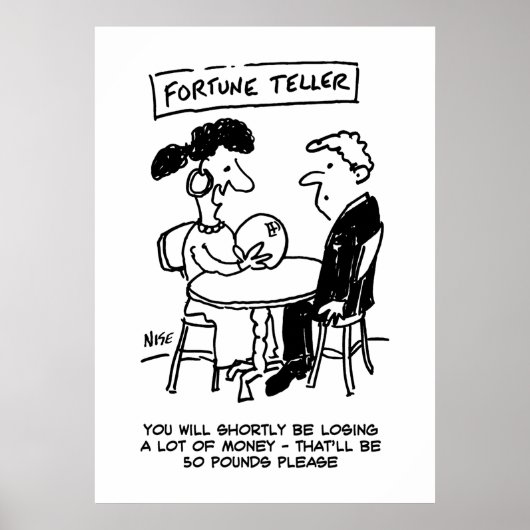Fortune Teller voorspelt een financieel verlies Poster (Voorkant)