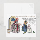 Fortune Teller voorspelt succesvol nieuwjaar Feestdagenkaart (Voorkant / Achterkant)