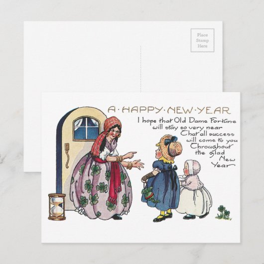 Fortune Teller voorspelt succesvol nieuwjaar Feestdagenkaart (Voorkant / Achterkant)