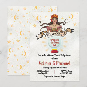 Fortune Teller zigeuner Genderfeest Kaart