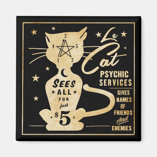  Fortune Telling Design - Le Cat Magneet (Voorkant)