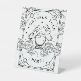 Fortunes vertelde het hier reclamebord met voetstuk