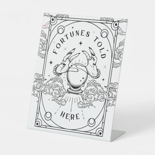 Fortunes vertelde het hier reclamebord met voetstuk (Voorkant)