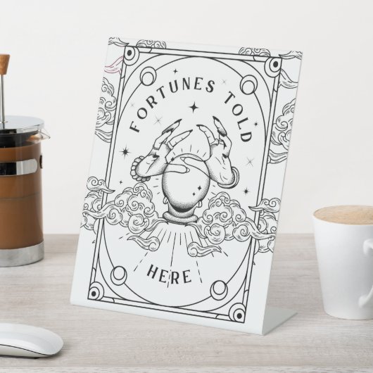 Fortunes vertelde het hier reclamebord met voetstuk (Insitu)