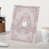 Fortunes vertelde hier roze Baby shower Reclamebord Met Voetstuk (Insitu)