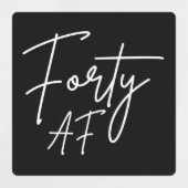 Forty AF I - Birthday Gift Labels (Design 2)