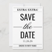 Forty And Fabulous Photo 40th Birthday Kaart (Achterkant)