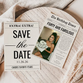 Forty And Fabulous Photo 40th Birthday Kaart