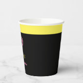 Forty and Loving It 40th Birthday Yellow Black Papieren Bekers (Links)