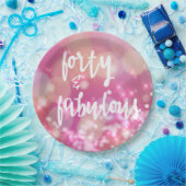 Forty & Fabulous - 40e Verjaardagspapier Borden Papieren Bordje (Feest)