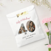 Forty & Fabulous Custom Photo 40th Birthday  Bedankzakje (Gezegeld)