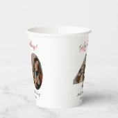 Forty & Fabulous Custom Photo 40th Birthday  Papieren Bekers (Links)