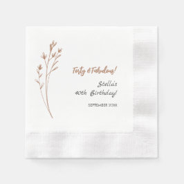 Forty & Fabulous Elegant 40th Birthday Party Servet